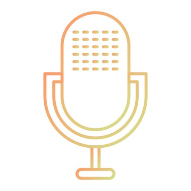 Color microphone icon vector illustration