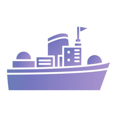 Gemi simgesi vektör illüstrasyonu