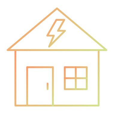 house with solar panel icon. vector illustration