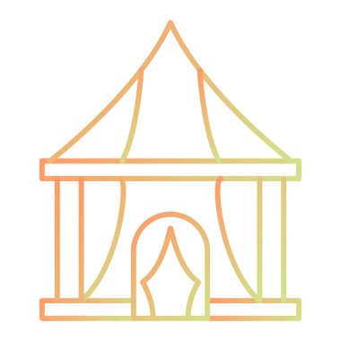 Sirk çadırı ikonu vektör çizimi tasarımı