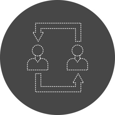 Değişim simgesinin vektör illüstrasyonu 