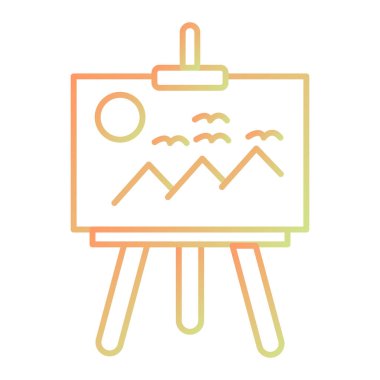 vector illustration of line drawing of a whiteboard