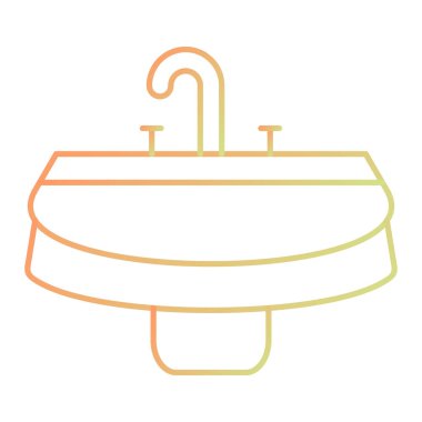 bathtub icon vector isolated on white background, towel transparent sign, line and outline design elements in linear style