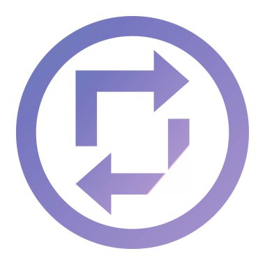 Modern b 'nin vektör illüstrasyonunda çember simgesi yok