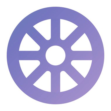 Tekerlek. Web simgesi basit illüstrasyon