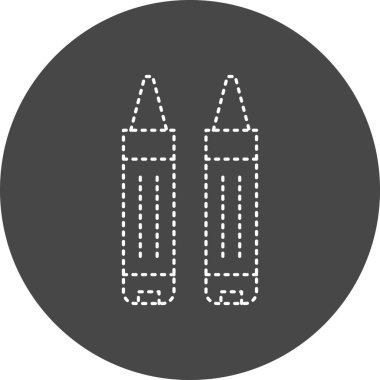 Boya kalemleri. Web simgesi basit tasarım