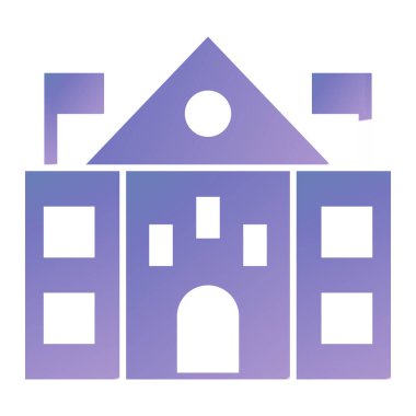 Bina. Web simgesi basit illüstrasyon