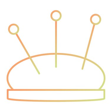 Dikiş. Web simgesi basit illüstrasyon