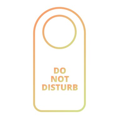 hotel door handle icon. outline symbol of signboard vector