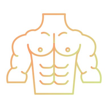 human body icon. outline illustration of chest vector and fill style icons for web