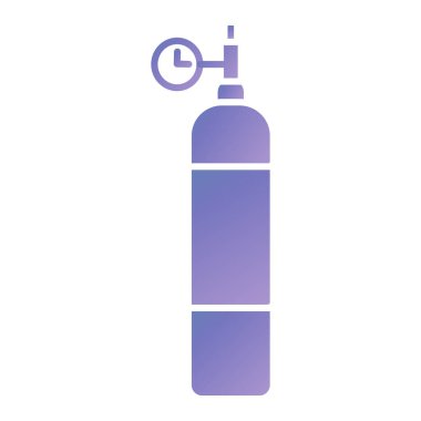 vector illustration of modern b lack icon of gas bottle