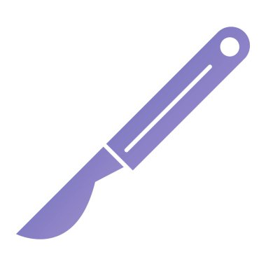 kitchen knife icon. simple illustration of spoon spatula vector. isolated flat style.