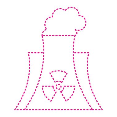 chemical experiment with a nuclear plant vector illustration graphic design