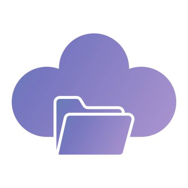 cloud computing icon. flat illustration of data vector icons for web