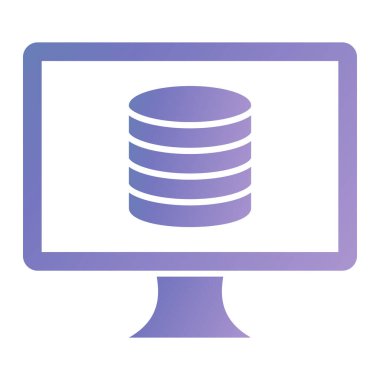 veritabanı. Web simgesi basit illüstrasyon