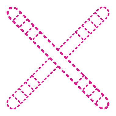 çapraz simgenin vektör illüstrasyonu