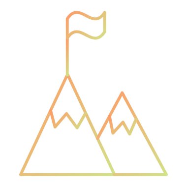 dağ simgesi, vektör illüstrasyonu