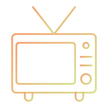 Televizyon. Web simgesi basit illüstrasyon