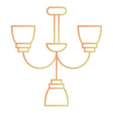 lamp light bulb icon. outline illustration of lantern vector icons for web