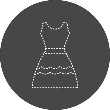 elbise vektörü ince çizgi simgesi 