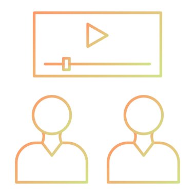 kullanıcı arayüzü renk çizgisi simgesi. vektör illüstrasyonu