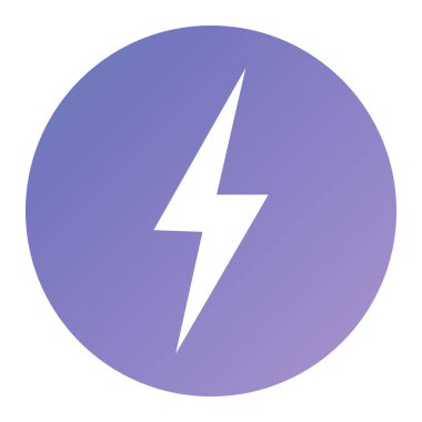 power icon. simple illustration of thunder energy vector icons for web