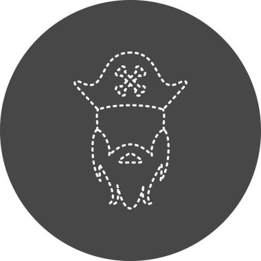 Korsan simgesinin vektör illüstrasyonu