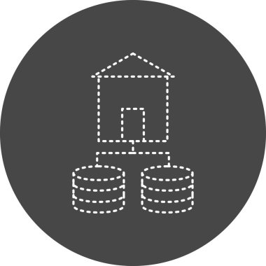 Data Warehouse Vector Glyph Icon Design 