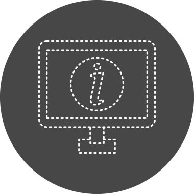 Dijital Bilgi Vektörü Kabartma Simgesi Tasarımı 