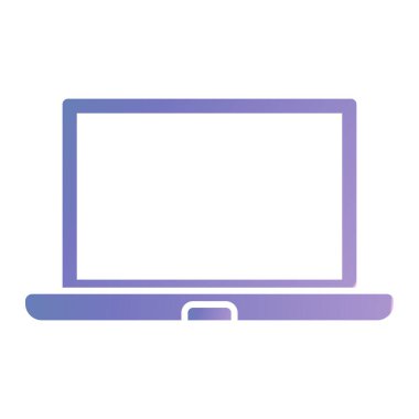 Dizüstü bilgisayar teknolojisi simge vektör çizim grafik tasarım