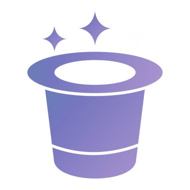 purple hat, vector illustration isolated on white background