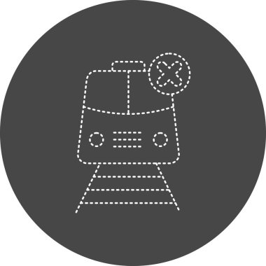 unique train vector icon linear illustration