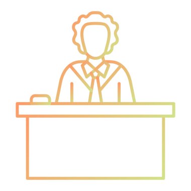 color reception icon vector illustration