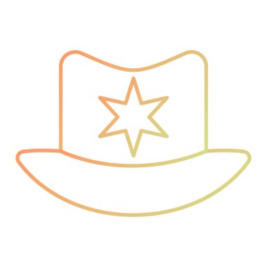 hat icon. simple illustration of cowboy accessory vector icons for web design isolated on white background