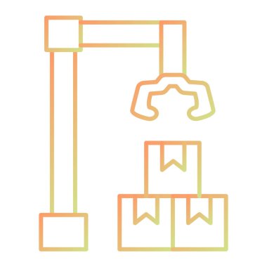Vinç kancası ikonu. Web için yapı vektörü simgelerinin özet çizimi