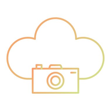 Bulut hesaplama teknolojisi ikon vektör çizimi tasarımı