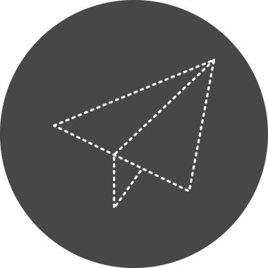 Kağıt düzlem simgesinin vektör çizimi