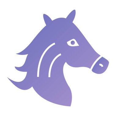 horse head icon. cartoon of unicorn vector illustration isolated on white background