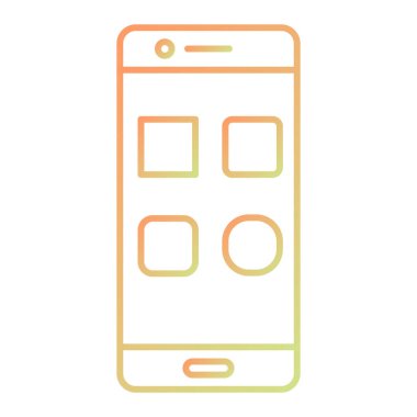 Cep telefonu simgesi, vektör illüstrasyonu