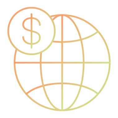 küresel ekonomi simgesi vektör illüstrasyonu