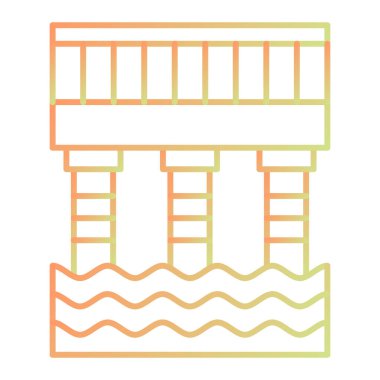 Su tankı ikonu. Web için plaj vektör simgelerinin özet çizimi