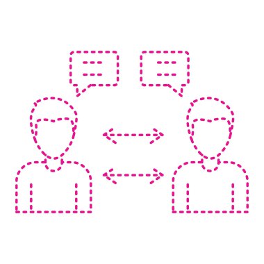 konuşma vektörü ince çizgi simgesi