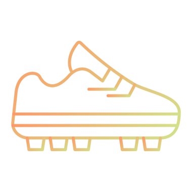 Buz pateni ikonu. Çizgili spor ayakkabısı çizimi resimli resim. düzenlenebilir vuruş ögesi