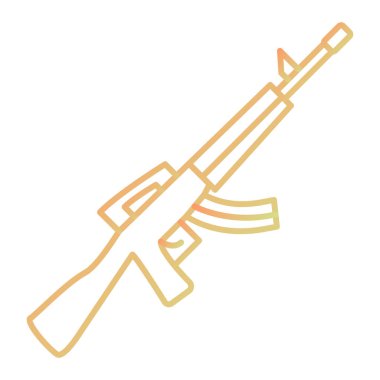 hunting rifle icon. outline vector illustration symbol