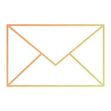 Zarf posta simgesi. vektör illüstrasyonu