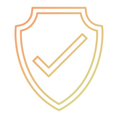 onay işareti simgesi ile kalkan. vektör çizim