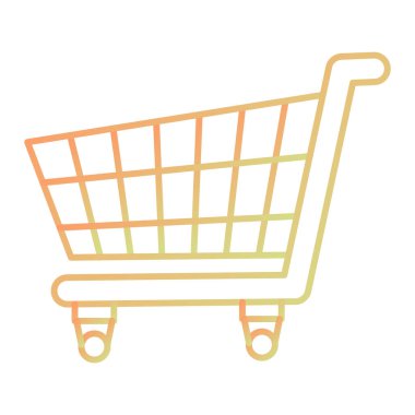 shopping cart icon. isolated on white background. vector illustration