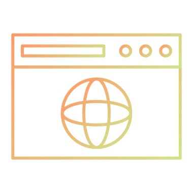 tarayıcı pencere simgesi. vektör illüstrasyonu