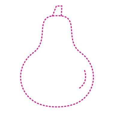 Beyaz arka planda armut simgesi. Vektör illüstrasyonu