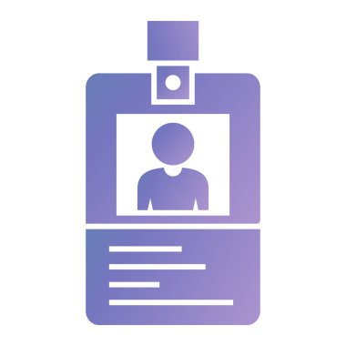 Kimlik kartı simgesi, vektör illüstrasyonu